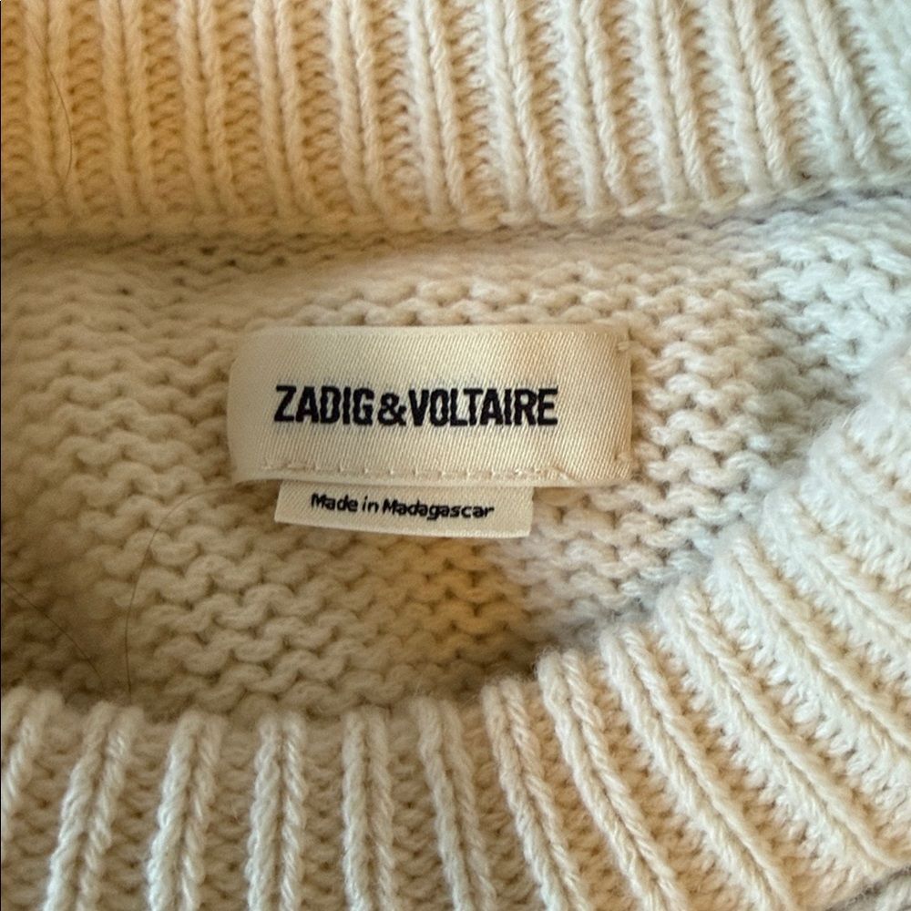 Zadig & Voltaire Malty We Heart Wool Sweater Small NWOT - Picture 7 of 8